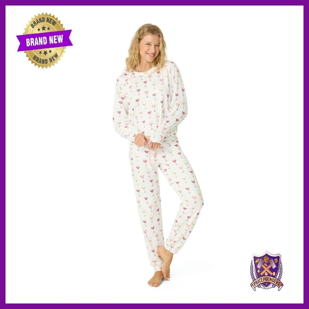 Soft Cloud Jersey Jogger Pajama Set, Long Sleeve Crewneck & Drawstring Pants